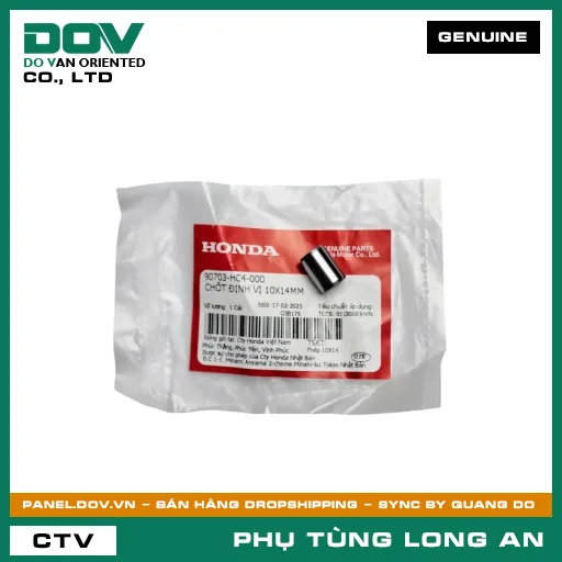 CHỐT ĐỊNH VỊ 10X14MM HONDA BLADE 110, DREAM 110, SUPER DREAM, WAVE 100, WAVE ALPHA, WAVE ALPHA 110, WAVE RSX 110 — 90703HC4000
