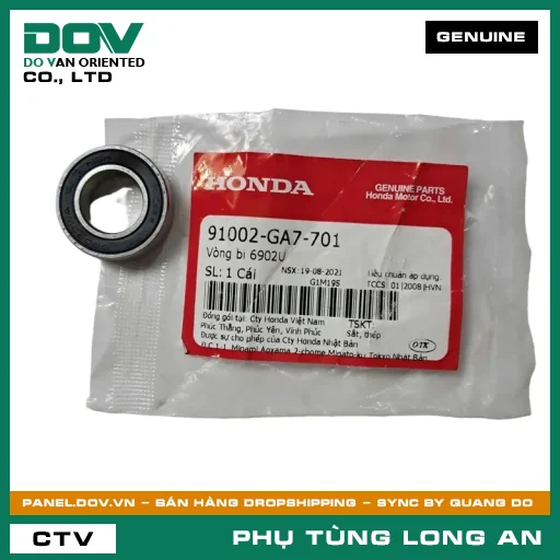VÒNG BI 6902U HONDA ADV350, AIR BLADE 110, AIR BLADE 125, AIR BLADE 125/150, AIR BLADE 125/160, CLICK 110, LEAD 125, PCX, PCX 125, PCX 125/150, PCX 160, SH 125/150, SH 125/160, SH 350, SH MODE, VARIO 160, VISION 110 — 91002GA7701