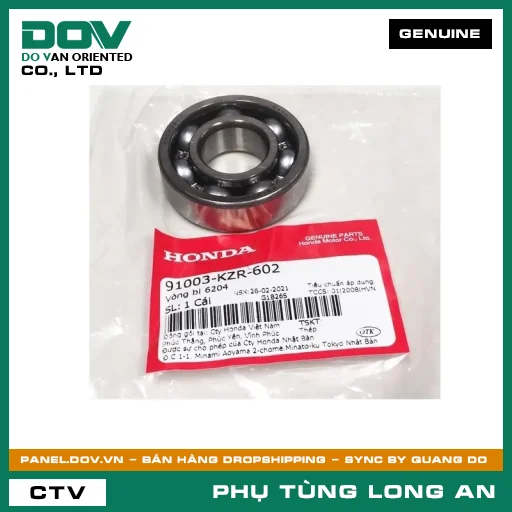 VÒNG BI 6204 HONDA AIR BLADE 125, AIR BLADE 125/150, AIR BLADE 125/160, LEAD 125, PCX, PCX 125, SH 125/150, SH MODE, VARIO 160 — 91003KZR602