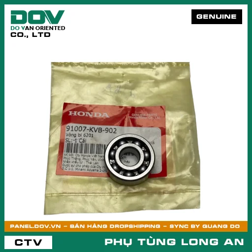 VÒNG BI 6201 KHÔNG PHỐT CHẮN BỤI HONDA VISION 110 — 91007KVB902