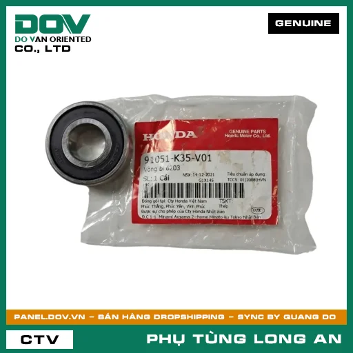 VÒNG BI 6203 HONDA AIR BLADE 125, AIR BLADE 125/150, AIR BLADE 125/160, FUTURE 125, MSX 125, PCX, PCX 125, PCX 125/150, PCX 160, SH 125/150, SH 125/160, VARIO 160 — 91051K35V01