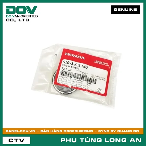 VÒNG BI 6301UL (1 MẶT CHẮN BỤI) HONDA BLADE 110, CB300R, FUTURE 125, MSX 125, SUPER CUB C125, WAVE ALPHA 110, WAVE RSX 110 — 91053K03H02