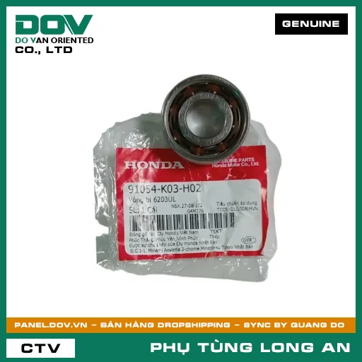 VÒNG BI 6203UL HONDA BLADE 110, FUTURE 125, WAVE ALPHA 110, WAVE RSX 110 — 91054K03H02