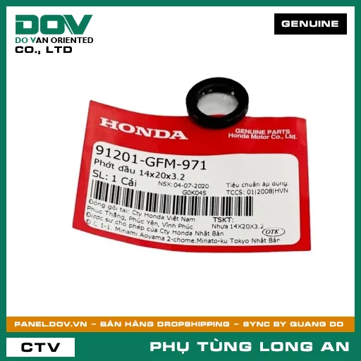 PHỐT NHỚT 14X20X3.2 HONDA LEAD 110 — 91201GFM971
