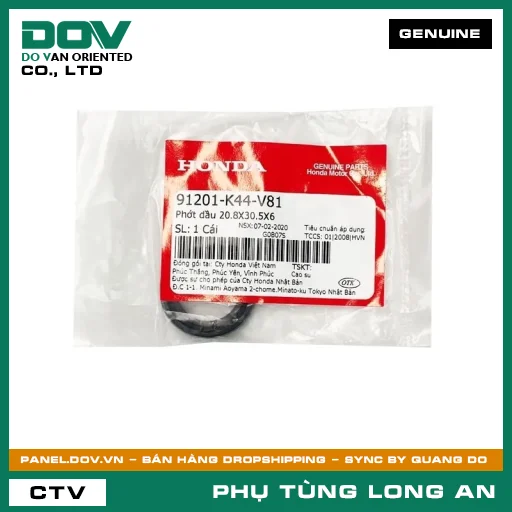 PHỐT NHỚT 20.8X30.5X6 HONDA VISION 110 — 91201K44V81