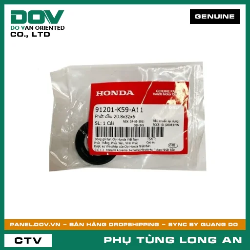 PHỐT NHỚT 20.8X32X6 HONDA AIR BLADE 125, AIR BLADE 125/150, AIR BLADE 125/160, PCX, PCX 125/150, PCX 160, SH 125/150, SH MODE, VARIO 160 — 91201K59A11