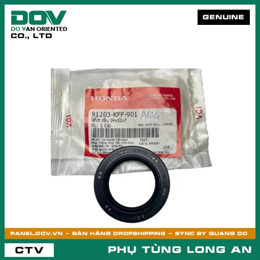 PHỐT NHỚT 34X52X7 HONDA SH 125/150 — 91203KFF901