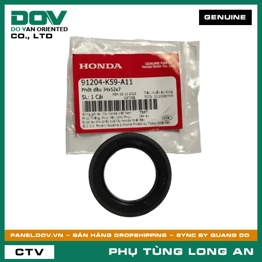 PHỐT NHỚT 34X52X7 HONDA AIR BLADE 125, AIR BLADE 125/150, AIR BLADE 125/160, PCX, PCX 125/150, PCX 160, SH 125/150, SH MODE, VARIO 160 — 91204K59A11