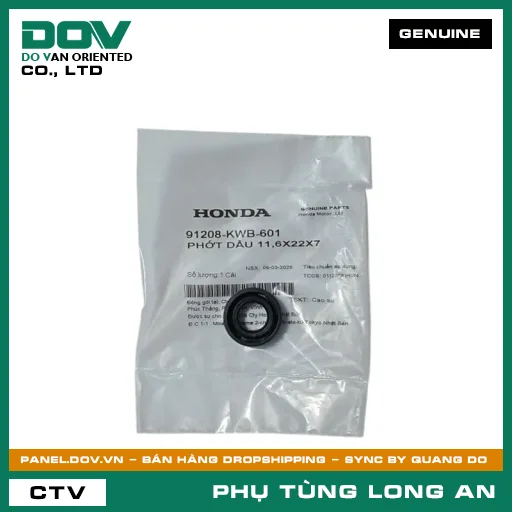 PHỐT NHỚT 11,6X22X7 HONDA BLADE 110, DREAM 110, WAVE ALPHA 110, WAVE RSX 110 — 91208KWB601