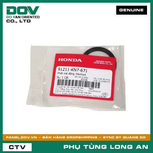 PHỐT MÁ ĐỘNG 34X41X4 HONDA AIR BLADE 110, AIR BLADE 125, AIR BLADE 125/150, AIR BLADE 125/160, CLICK 110, LEAD 125, PCX, PCX 125, PCX 125/150, PCX 160, SH 125/150, SH MODE, VARIO 160 — 91211KN7671