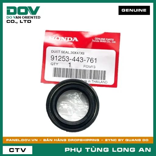 PHỐT CHẮN BỤI 30X47X8 HONDA CB150R, CB300R, CB350 H'NESS, CB500F, CB500X, CBR500R, NX500, REBEL 1100, REBEL 300, REBEL 500 — 91253443761