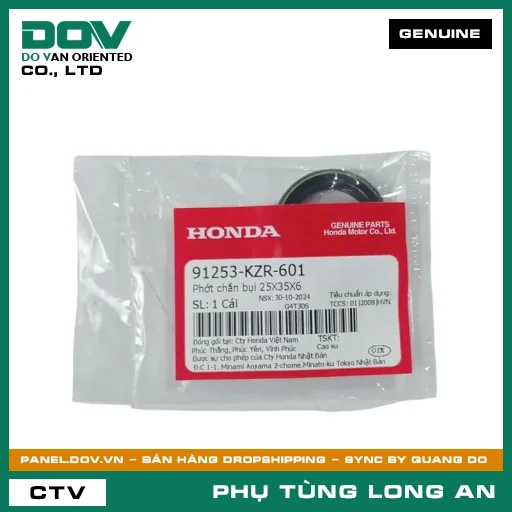PHỐT CHẮN BỤI 25X35X6 HONDA AIR BLADE 125, AIR BLADE 125/150, SH 125/150, SH 125/160, VARIO 160 — 91253KZR601