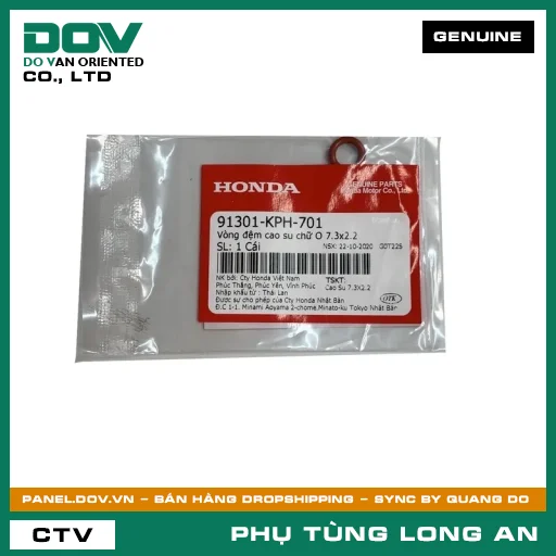 VÒNG ĐỆM CAO SU CHỮ O 7.3X2.2 HONDA AIR BLADE 110, LEAD 110, PCX — 91301KPH701
