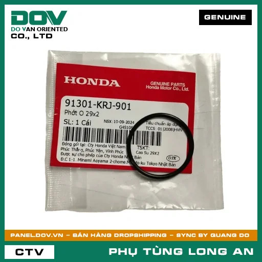 PHỐT O 29X2 HONDA AIR BLADE 125, AIR BLADE 125/150, LEAD 125, PCX, PCX 125, PCX 125/150, SH 125/150, SH MODE, VISION 110 — 91301KRJ901