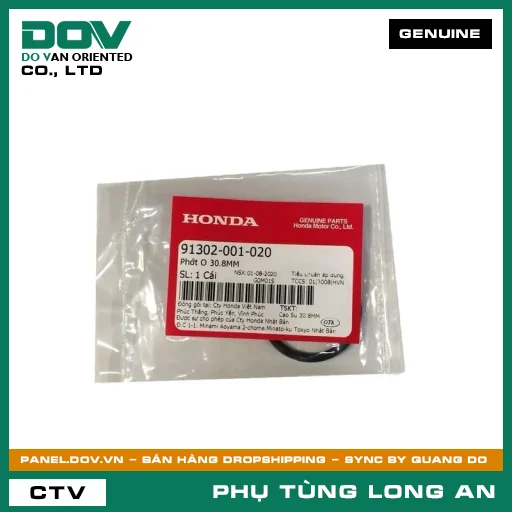 PHỐT O 30.8MM HONDA AIR BLADE 110, AIR BLADE 125, AIR BLADE 125/150, CLICK 110, LEAD 125, PCX, PCX 125, PCX 125/150, SH 125/150, SH MODE, VISION 110 — 91302001020