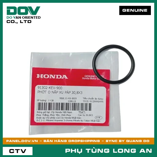 PHỐT O NẮP XU PÁP 30,8X3 HONDA SUPER DREAM, WAVE 100, WAVE ALPHA — 91302KEV900