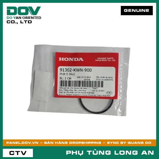 PHỐT O 34X2 HONDA AIR BLADE 125, AIR BLADE 125/150, LEAD 125, PCX, PCX 125, PCX 125/150, SH 125/150, SH MODE — 91302KWN900