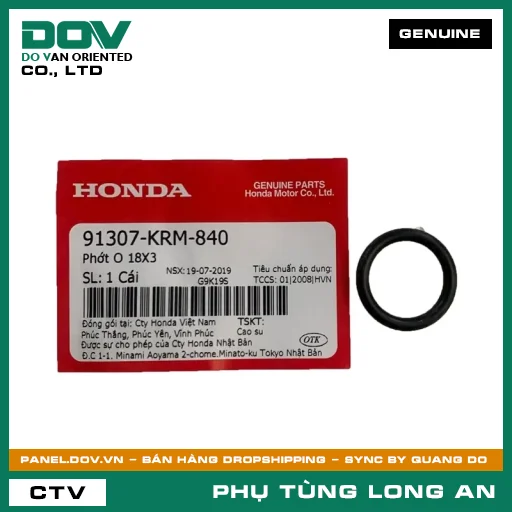 PHỐT O 18X3 HONDA CB350 H'NESS, FUTURE 125, MSX 125, SUPER CUB C125 — 91307KRM840
