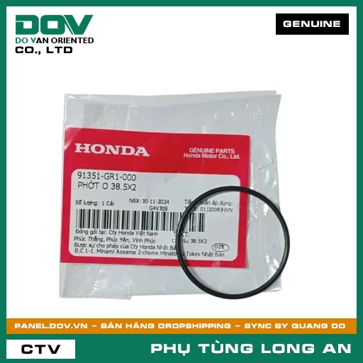 PHỐT O 38.5X2 HONDA AIR BLADE 110, AIR BLADE 125, LEAD 125, PCX, SH 125/150, SH MODE, VISION 110 — 91351GR1000