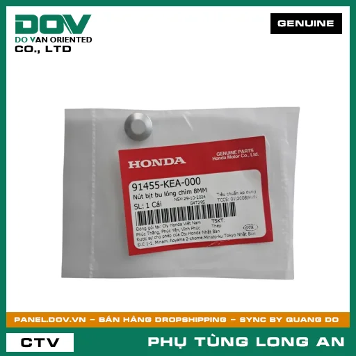 NÚT BỊT BU LÔNG CHÌM 8MM HONDA CB350 H'NESS, CB650R, CBR650R, PCX, PCX 125 — 91455KEA000