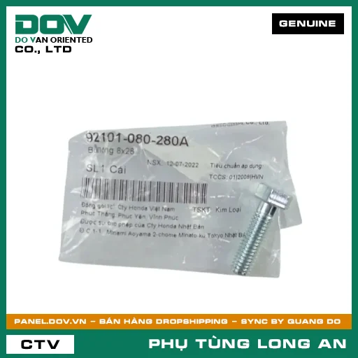 BU LÔNG 8X28 HONDA WAVE ALPHA — 92101080280A