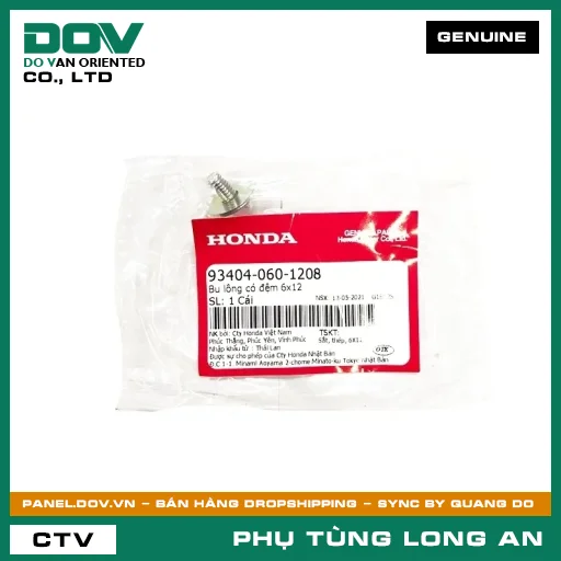 BU LÔNG CÓ ĐỆM 6X12 HONDA ADV350, BLADE 110, GOLDWING, PCX, PCX 125, PCX 125/150, PCX 160, SH MODE, VARIO 160, WAVE ALPHA 110, WAVE RSX 110, WINNER 150, WINNER R, WINNER X — 934040601208