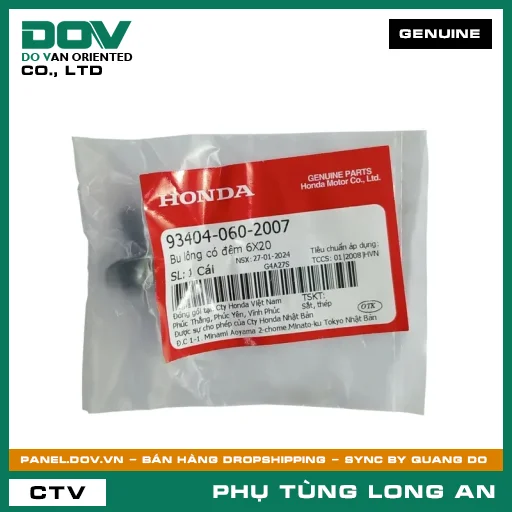 BU LÔNG CÓ ĐỆM 6X20 HONDA AIR BLADE 110, REBEL 1100, SH 125/150, SH MODE, VISION 110 — 934040602007