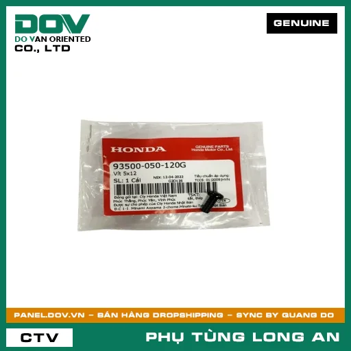 VÍT 5X12 HONDA BLADE 110, FUTURE 125, FUTURE NEO, WAVE 100, WAVE RSX 110 — 93500050120G