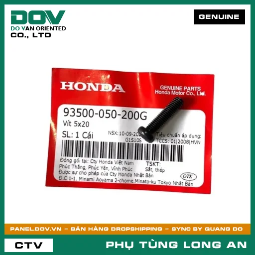 VÍT 5X20 HONDA AIR BLADE 125, AIR BLADE 125/150, AIR BLADE 125/160, WAVE ALPHA — 93500050200G