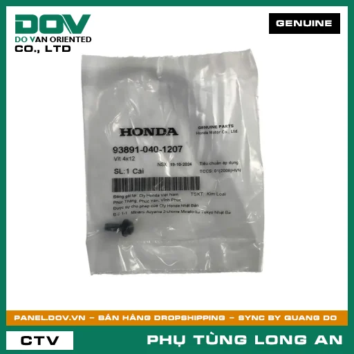 VÍT 4X12 HONDA AIR BLADE 110, BLADE 110, CB250 NIGHTHAWK, WAVE RSX 110 — 938910401207