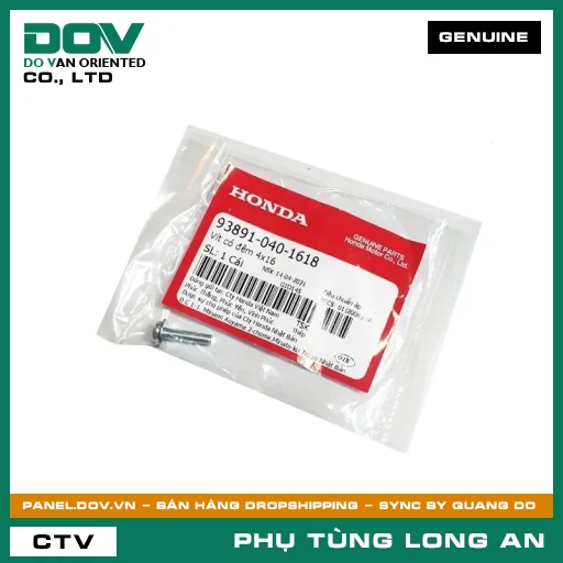 VÍT CÓ ĐỆM 4X16 HONDA CB300R, CB350 H'NESS, PCX, PCX 125, PCX 125/150, PCX 160, SH 125/150, SH 125/160, SUPER CUB C125, WINNER 150, WINNER R, WINNER X — 938910401618