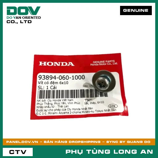 VÍT CÓ ĐỆM 6X10 HONDA AIR BLADE 110 — 938940601000