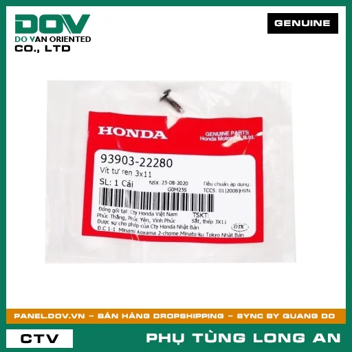VÍT TỰ REN 3X11 HONDA DREAM 110, SUPER DREAM — 9390322280