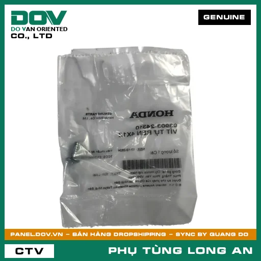 VÍT TỰ REN 4X12 HONDA AIR BLADE 110, AIR BLADE 125, DREAM 110, FUTURE NEO, GOLDWING, MSX 125, SUPER CUB C125, WAVE 100, WAVE ALPHA, WAVE RSX 110 — 9390324310