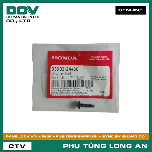 VÍT TỰ REN 4X16 HONDA ADV350, AIR BLADE 125, AIR BLADE 125/160, CB150R, CB300R, CB650R, CBR150R, CBR650R, CLICK 110, FUTURE NEO, GOLDWING, LEAD 125, PCX, PCX 125, PCX 160, SH 125/150, SH 125/160, SH 350, SH MODE, VARIO 160, VISION 110, WAVE RSX 110, WINNER 150 — 9390324480