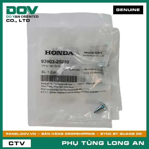 VÍT TỰ REN 5X12 HONDA FUTURE 125, FUTURE NEO, GOLDWING, SUPER DREAM, WAVE 100, WAVE ALPHA — 9390325210