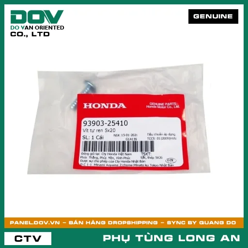 VÍT TỰ REN 5X20 HONDA SUPER DREAM, WAVE ALPHA, WINNER R, WINNER X — 9390325410