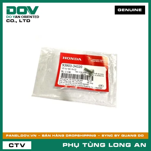 VÍT TỰ REN 4X12 HONDA AIR BLADE 125, AIR BLADE 125/150, AIR BLADE 125/160, CLICK 110, ICON E, LEAD 110, PCX, PCX 125/150, PCX 160, SH MODE, VISION 110 — 9390334320