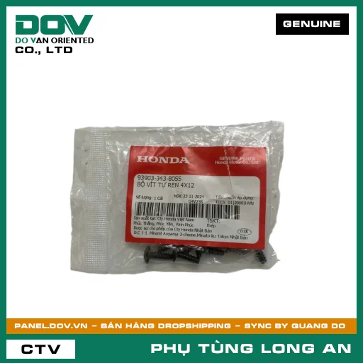 BỘ VÍT TỰ REN 4X12 HONDA MONKEY — 9390334380SS