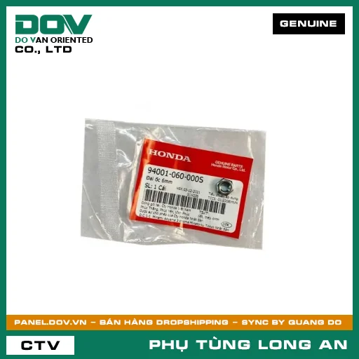 ÐAI ỐC 6MM HONDA AIR BLADE 110, AIR BLADE 125, BLADE 110, CB250 NIGHTHAWK, CBR150R, CLICK 110, DREAM 110, FUTURE 125, FUTURE NEO, MSX 125, PCX, SUPER CUB C125, SUPER DREAM, WAVE 100, WAVE ALPHA, WAVE ALPHA 110, WAVE RSX 110, WINNER 150, WINNER R, WINNER X — 94001060000S