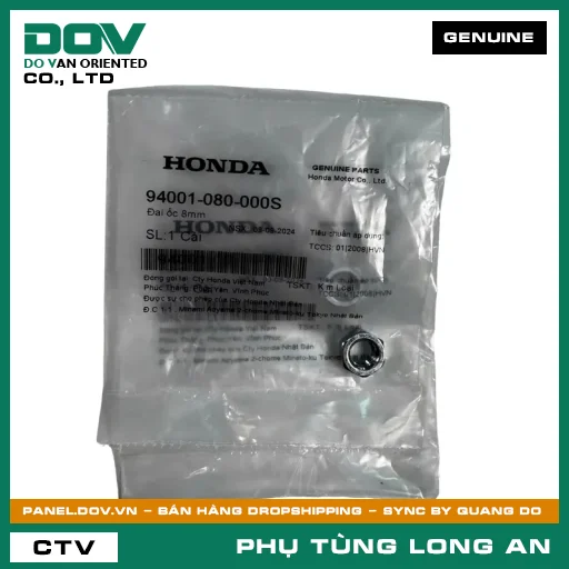 ĐAI ỐC 8MM HONDA BLADE 110, CB250 NIGHTHAWK, DREAM 110, FUTURE 125, FUTURE NEO, GOLDWING, SUPER CUB C125, WAVE 100, WAVE ALPHA, WAVE ALPHA 110, WAVE RSX 110 — 94001080000S