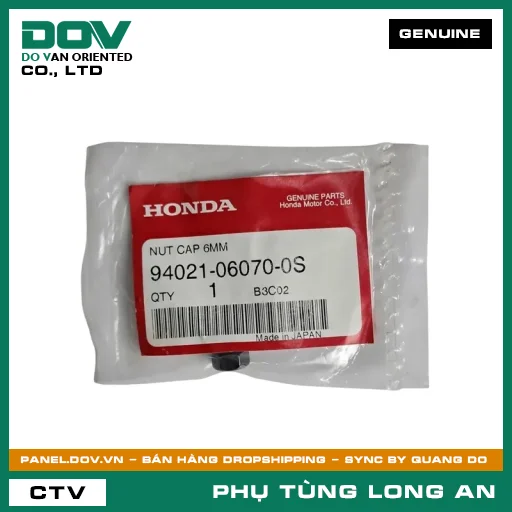 ĐAI ỐC MŨ 6MM HONDA ADV350, CB1000R, CB150R, CB250 NIGHTHAWK, CB300R, CB500F, CB500X, CB650R, CBR500R, CBR650R, MSX 125, NX500, SUPER DREAM — 94021060700S