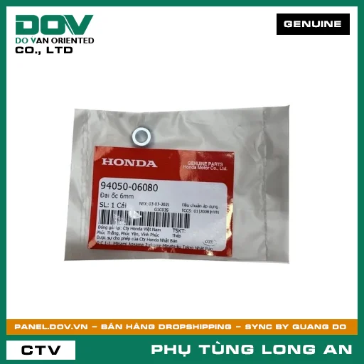 ĐAI ỐC 6MM HONDA CB1000R, CB150R, CB250 NIGHTHAWK, CB300R, CB350 H'NESS, CB500F, CB500X, CB650R, CBR500R, CBR650R, GOLDWING, LEAD 110, NX500, PCX, PCX 125/150, PCX 160, REBEL 1100, REBEL 500, SH 125/150, SH 350, WINNER 150, WINNER R, WINNER X — 9405006080