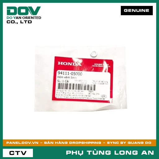 ĐỆM VÊNH 5MM HONDA CB250 NIGHTHAWK, FUTURE NEO, GOLDWING, WAVE 100, WAVE ALPHA — 9411105000