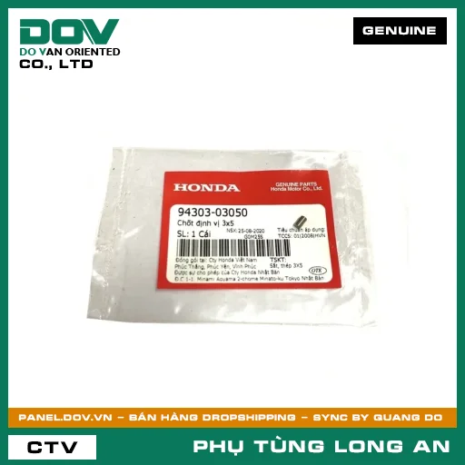 CHỐT ĐỊNH VỊ 3X5 HONDA AIR BLADE 125/150, FUTURE 125, FUTURE NEO, GOLDWING, LEAD 125, MSX 125, PCX, PCX 125/150, SUPER CUB C125 — 9430303050