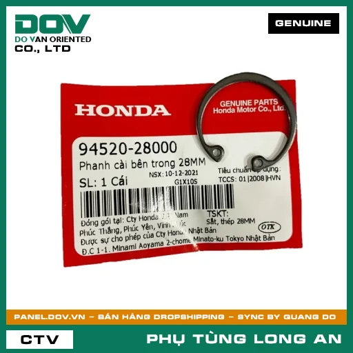 PHANH CÀI BÊN TRONG 28MM HONDA ADV350, AIR BLADE 110, AIR BLADE 125, AIR BLADE 125/150, AIR BLADE 125/160, CLICK 110, LEAD 110, LEAD 125, PCX, PCX 125, PCX 125/150, PCX 160, SH 125/150, SH 125/160, SH 350, SH MODE, VARIO 160, VISION 110 — 9452028000