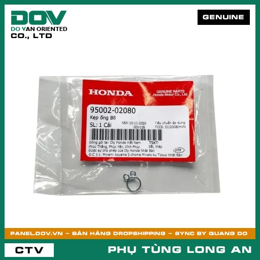 KẸP ỐNG B8 HONDA ADV350, AIR BLADE 110, AIR BLADE 125, AIR BLADE 125/160, BLADE 110, CB1000R, CB300R, CLICK 110, DREAM 110, FUTURE 125, LEAD 125, MSX 125, PCX, PCX 125, PCX 125/150, PCX 160, SH 125/150, SH 125/160, SH 350, SH MODE, SUPER CUB C125, VISION 110, WAVE 100, WAVE ALPHA 110, WAVE RSX 110 — 9500202080
