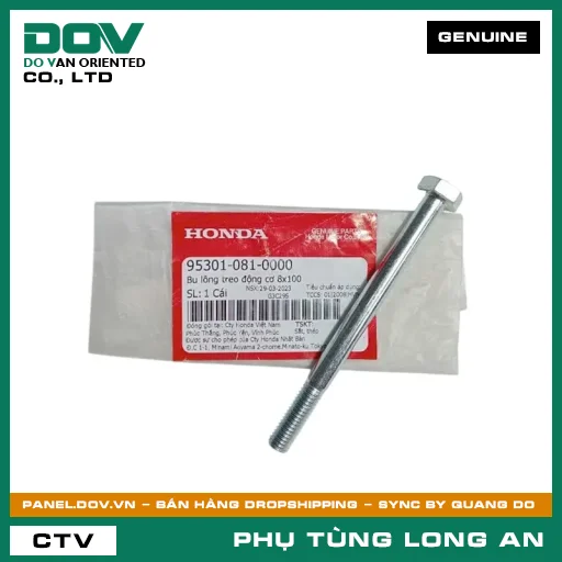 BU LÔNG TREO ĐỘNG CƠ 8X100 HONDA WAVE 100, WAVE ALPHA — 953010810000