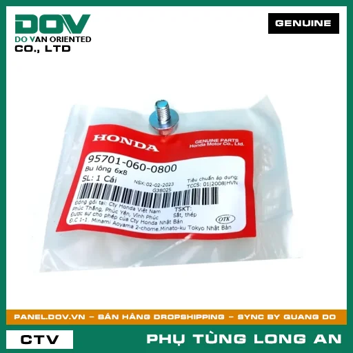 BU LÔNG 6X8 HONDA BLADE 110, FUTURE 125, WAVE ALPHA, WAVE ALPHA 110, WAVE RSX 110 — 957010600800