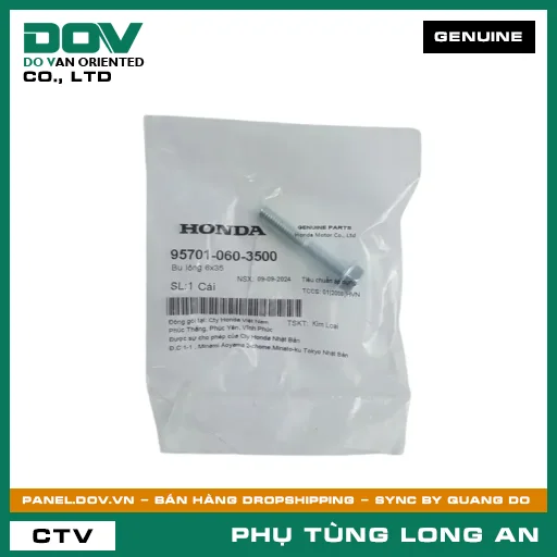 BU LÔNG 6X35 HONDA AIR BLADE 110, BLADE 110, CB150R, CB250 NIGHTHAWK, CB500F, CB500X, CB650R, CBR150R, CBR500R, CBR650R, CLICK 110, DREAM 110, FUTURE 125, FUTURE NEO, LEAD 125, MSX 125, NX500, PCX, PCX 125/150, REBEL 1100, REBEL 500, SH 125/150, SH 125/160, SUPER CUB C125, WAVE 100, WAVE ALPHA, WAVE ALPHA 110, WAVE RSX 110, WINNER 150, WINNER R, WINNER X — 957010603500